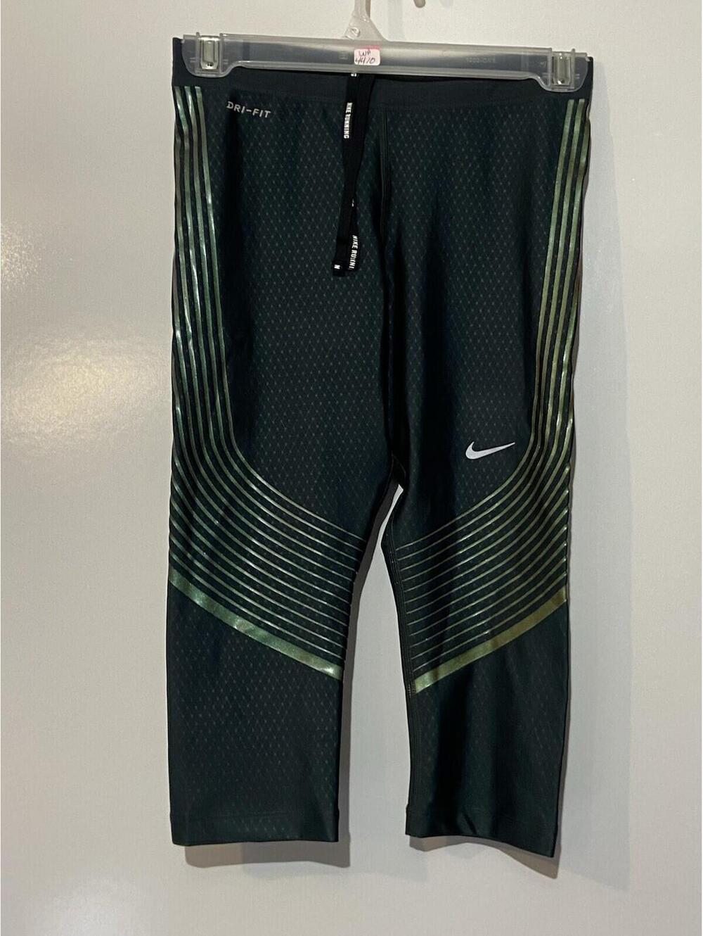 Womens NIKE Green Compression Power Speed Capri Pants Sz XS
